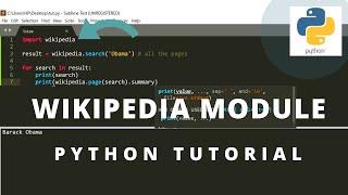 Python Wikipedia Module tutorial