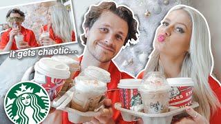 TRYING ALL OF THE STARBUCKS CHRISTMAS DRINKS (it gets chaotic) | Melbourne, Australia | 2021