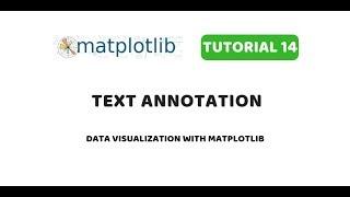 Matplotlib Tutorial 14 | Text Annotations