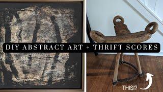 Easy DIY Abstract Art and Thrift Store Home Decor Scores!