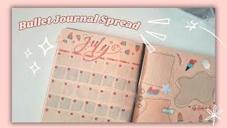 *. July spread 2023 | BulletJournal monthly spread ༊*·˚