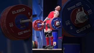 18 y/o Karlos Nasar (89kg ) 221kg / 487lbs C&J World Record! #weightlifting #slowmotion