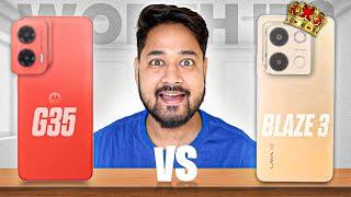 Moto G35 vs Lava Blaze 3 Which one is best phone under 10K