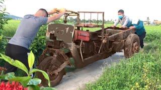 Restoring an antique 3-wheeled dump truck - Restoring a homemade 3-wheeled vehicle's transmission