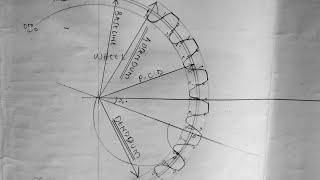 How to construct a gear profile || A KNEC past paper question || Engineering drawing and design II