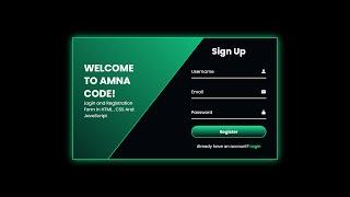 Login and Registration Form in HTML & CSS | Responsive Form #htmlcss#viralvideo #cssanimation#foryou