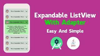 Android ExpandableListView in Java 2023 || Awesome Designer