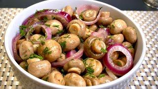 Diese Pilze schmecken besser als Fleisch! Marinierte Champignons in 5 Minuten!