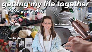 getting my life together *vlog* | aufräumen, einkaufen, To-Do‘s, habits, grwm