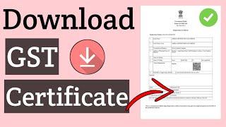 How to Download GST certificate from GST portal | New GST number certificate pdf Download |