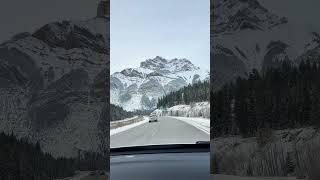 Snowy Mountain Drive in Alberta | Winter Road Trip Adventure #shorts