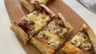 Meat-Cheese Pide | Turkish Pizza