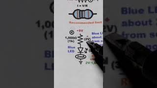 Blue LEDs Drop Voltage From Current Setting Resistor