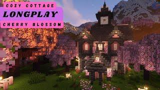 Relaxing Longplay Minecraft - Cherry Blossom - Cozy Cottage House (No Commentary) 1.21 - Peaceful