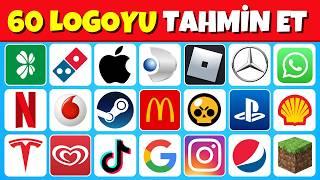 Logoyu Tahmin Et  Logo Bulmaca | 60 Soruyu 3 Saniye İçinde Bilmece | Logo Yarışması