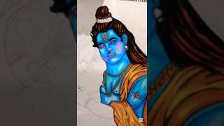 Har Har Mahadev Radhe Radhe ️ lord ram and Hanuman ji drawing part -2 #shivshakthi #kali #art