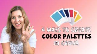 4 way to create color palettes in Canva | Beginner Canva Tutorial