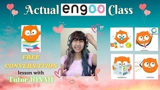 Actual ENGOO Class: FREE CONVERSATION- Class# 8  ~Lesson with a University Student(She is very kind)