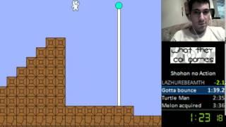 Shobon no Action (Cat Mario) speed run (3:15.8)