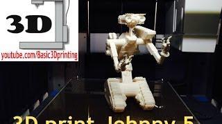 3D printed johnny 5 on a xyz printer da Vinci 3D Printer