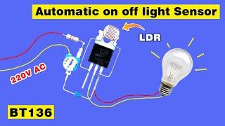 Automatic on off Switch for lights, Electronic project with LDR