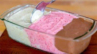 Ice cream without added sugar in minutes! No ice cream machine! No cream! HEALTHY dessert!