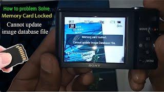 How to Fix memory card locked cannot update image database file | fix image database file error