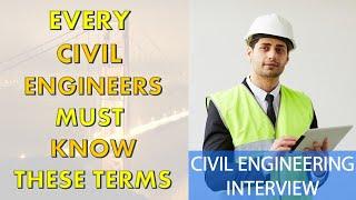 Technical Terms In Civil Engineering