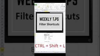 [10] Weekly Tips - Excel Filter #shorts