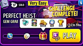 gem grab yellow 5 colors perfect heist solo challenge | match masters | gem grab solo today