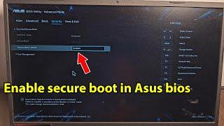 How to enable secure boot in asus bios