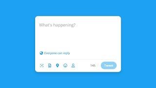 How To Create Twitter Tweet Box with Character Limit Highlighting Using HTML CSS & JavaScript