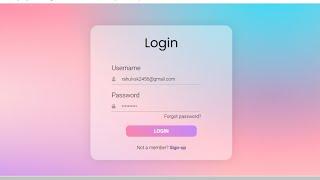 Log in Form Redirection | One page to another page using login form | html css and javascript
