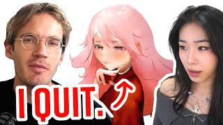 PEWDIEPIE'S ART PROGRESS MAKES ME WANT TO QUIT (artist reacts)