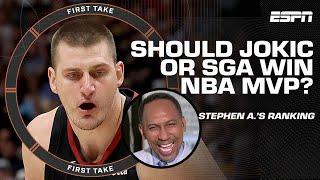 Should Nikola Jokic win another NBA MVP?  'My pick is SGA!' - Stephen A. | First Take