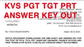 KVS PRT ANSWER KEY OUT |KVS PGT TGT PRT ANSWER KEY OUT #kvs #kvsprtanswerkey #kvsnews #kvsanswerkey