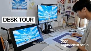 Digital Artist Studio Desk Tour 2024