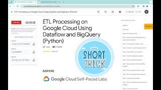 ETL Processing on Google Cloud Using Dataflow and BigQuery (Python)  #qwiklabs  #GSP290 @quick_lab