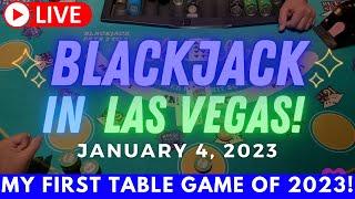 EPIC CALL!  LIVE BLACKJACK IN VEGAS  MY FIRST TABLE GAME OF 2023! → January 4, 2023