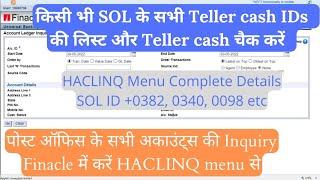 HACLINQ Menu in finacle | Account Ledger Inquiry