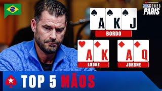 As 5 Mãos mais INSANAS do EPT Paris 2023 ️ PokerStars Brasil