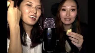 ASMR with BFF (Eating candies, chips, chocolate, drinking coke and strawberry milk) in Mongolian