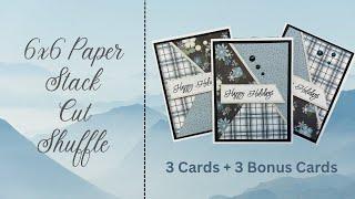 Stack, Cut, Shuffle - 3 cards plus 3 bonus cards!  #stackcutshuffle #christmascard