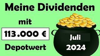 So viel Dividende zahlt mein 113.000 € Depot im Juli 2024 | Dividendenstrategie