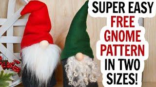 Free Christmas Gnome Pattern / DIY Gnome / DIY Christmas Gnome / Holiday Gnome / Free Gnome Pattern