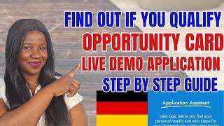 QUALIFY TO MOVE TO GERMANY: LIVE DEMO FOR OPPORTUNITY CARD #opportunitycard
