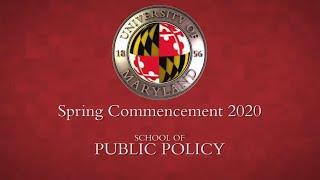 UMD School of Public Policy | Commencement 2020