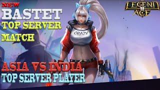 BASTET TOP SERVER MATCH - ASIA VS INDIA | BASTET MONTAGE| TIPS & TRICKS | BASTET Legend Of Ace