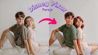 Crear imagenes Disney Pixar con tu pareja