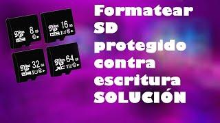 Como formatear una memoria SD protegida contra escritura (sin usar cmd)Howto formatawriteprotectedSD